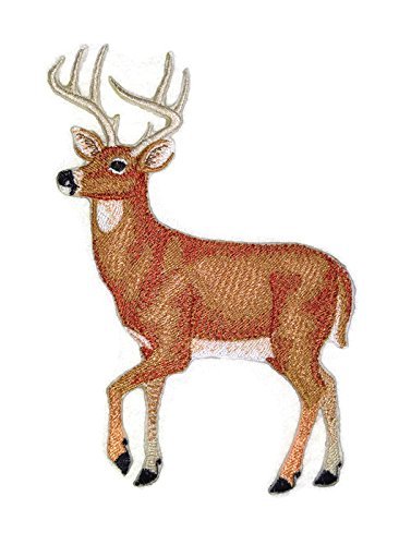 BeyondVision Naturaleza Tejida en Hilos, Increíble Reino Animal [Ciervo Hermoso] [Personalizado y Único] Parche Bordado para Planchar o Coser [7" * 7"] [Hecho en EE. UU.]