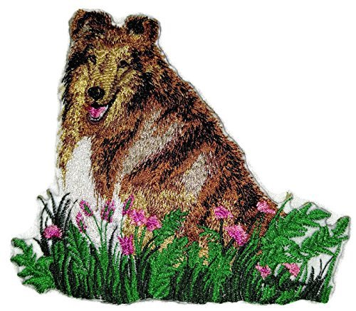 Amazing Custom Dog Portraits [Border Collie] Embroidered Iron On/Sew Patch (5" x 4.5") Made in USA]
