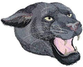Black Panther Head Portrait (6.27" x 4.79") embroidered iron-on patch