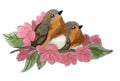 Alight Into Spring Robins (11.72" x 6.88") embroidered iron-on patch