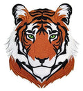 Royal Bengal Tiger Face (5" x 5.5") embroidered iron-on patch