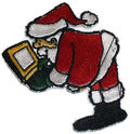 BeyondVision Merry Christmas [Santa On Laptop ] / (4.3" x 3.5") [] embroidered iron-on patch