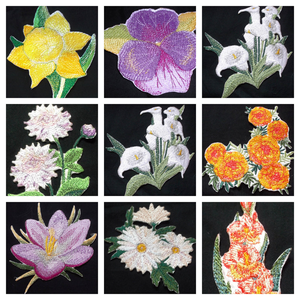 Custom and Unique Garden's Best Delight [Crocus l ] Embroidered Iron on/Sew Patch (3.5" x 4") [Made in USA]
