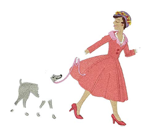 BeyondVision - Increíble parche bordado termoadhesivo para perro personalizado [Fashionista francesa y caniche] [19,8 x 18,3 cm] [Hecho en EE. UU.]