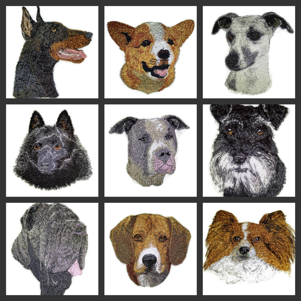 Amazing Dog Faces [Chinese Crest] Embroidery Iron On/Sew Patch (4" x 4.1")[Made in USA]