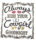 Cowgirl Gear [Always Kiss Your Cowgirl Goodnight ] / (5.86" x 6") [] embroidered iron-on patch