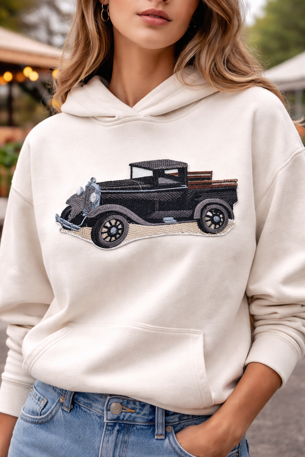 Colección de Camiones Clásicos [Camión Ford Modelo A] [Historia del Automóvil Estadounidense en Bordado] Parche Bordado para Planchar o Coser [6.48" x 3.55"] Hecho en EE. UU.