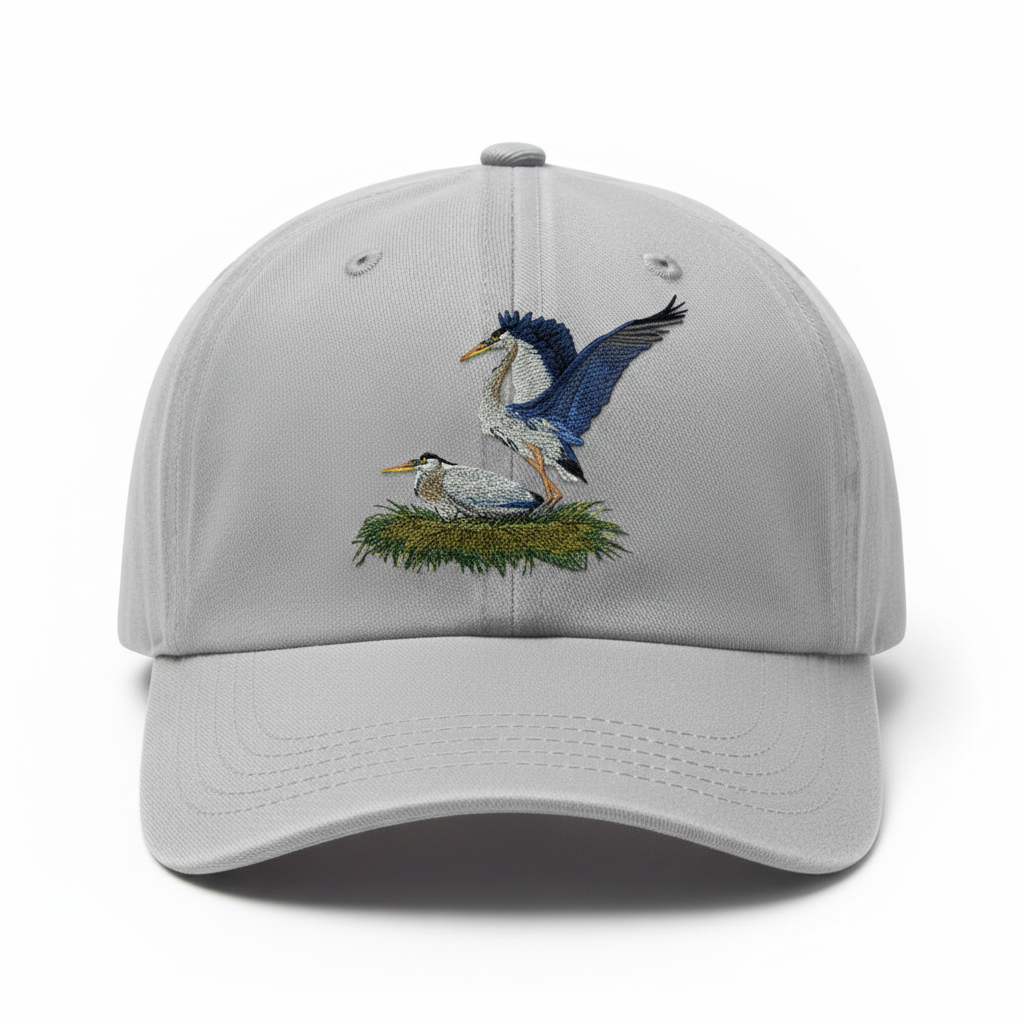 Great Blue Herons Patch on Baseball Cap