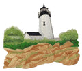 Pema quid Point Lighthouse Maine Embroidered Patch – Coastal Nautical Appliqué5.85" x 6.62"