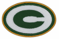 Green Bay Packers embroidered oval patch on a white background