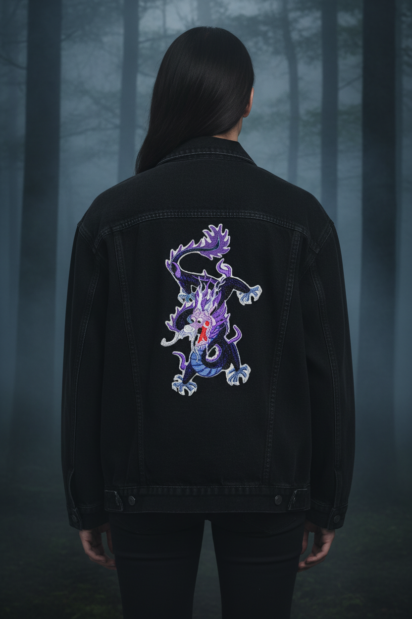 Black Dragon patch on jacket back