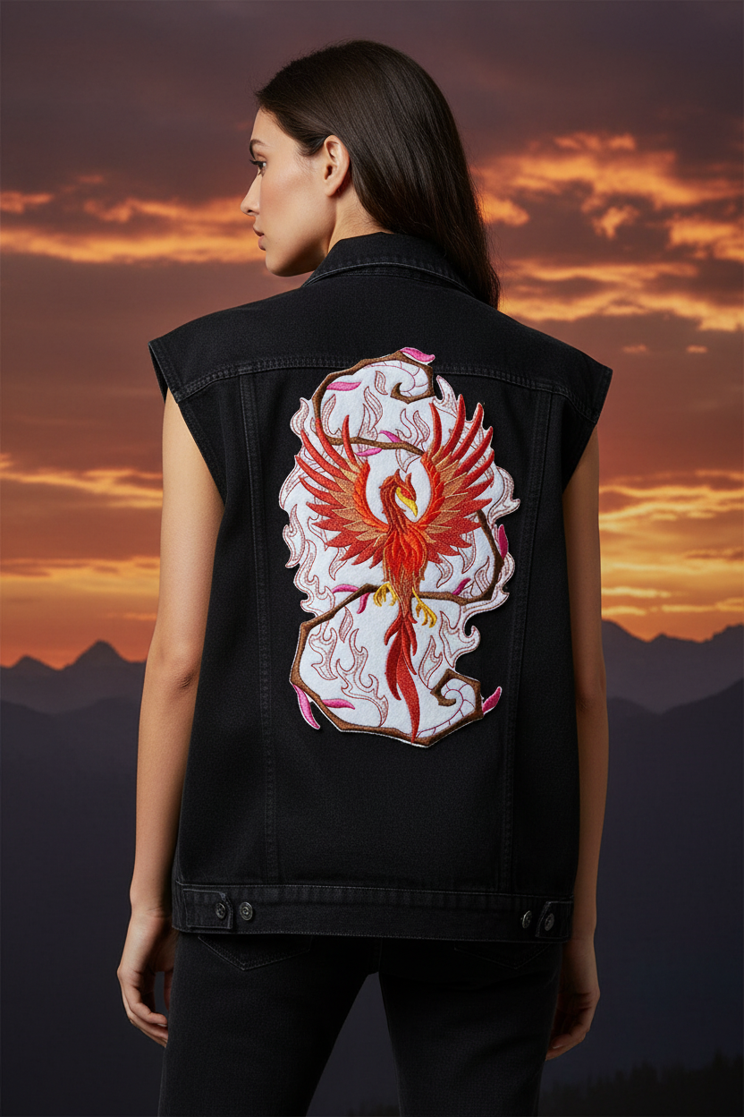 Phoenix patch on vest back