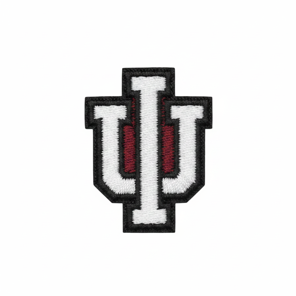 Indiana Hoosiers Embroidered Patch — Studio White
