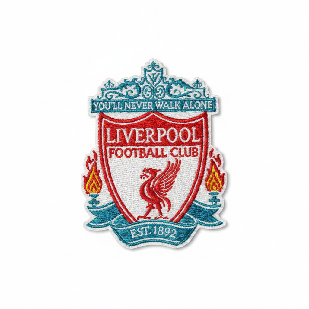 Liverpool FC Embroidered Patch – White Background