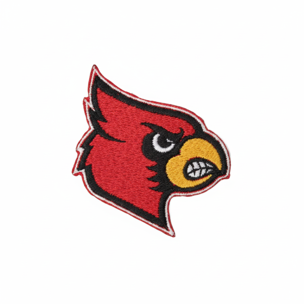 Louisville Cardinals Embroidered Patch — Studio White