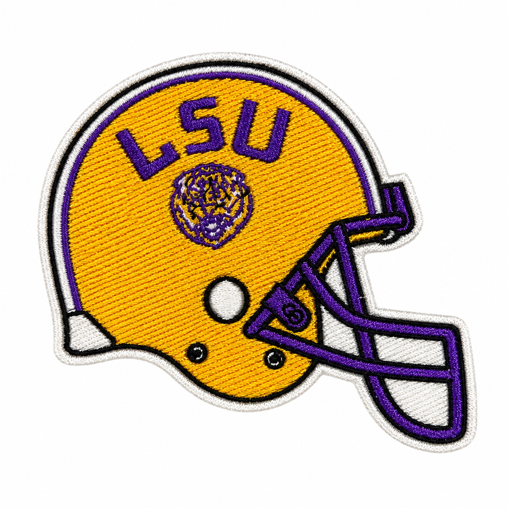 LSU helmet patch cleanup