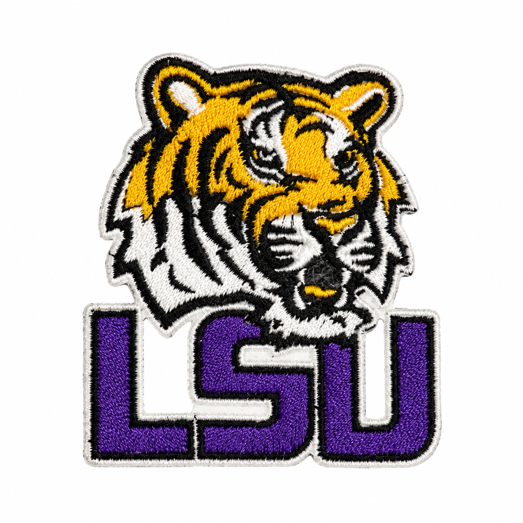 LSU tiger-head patch cleanup
