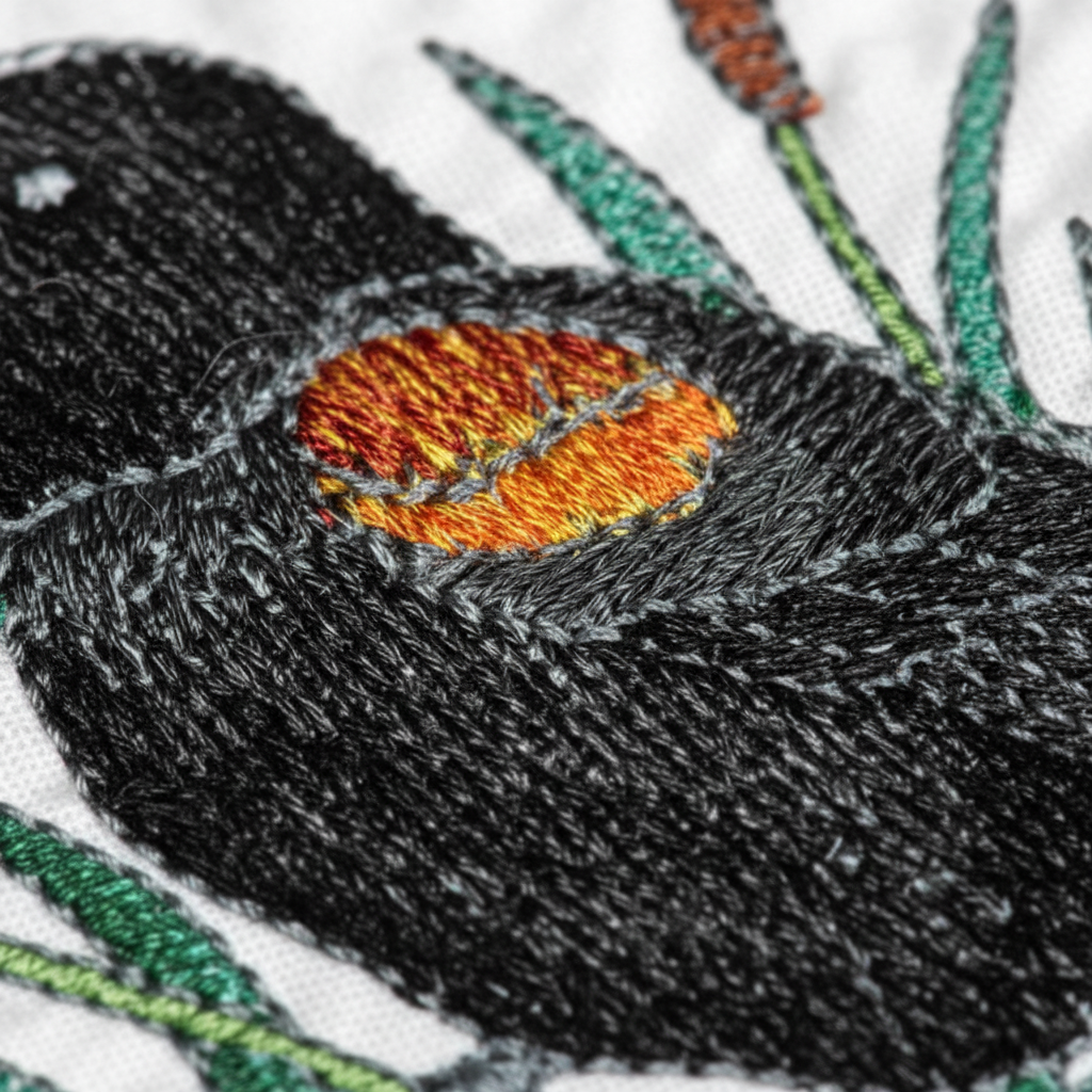 Macro embroidery texture