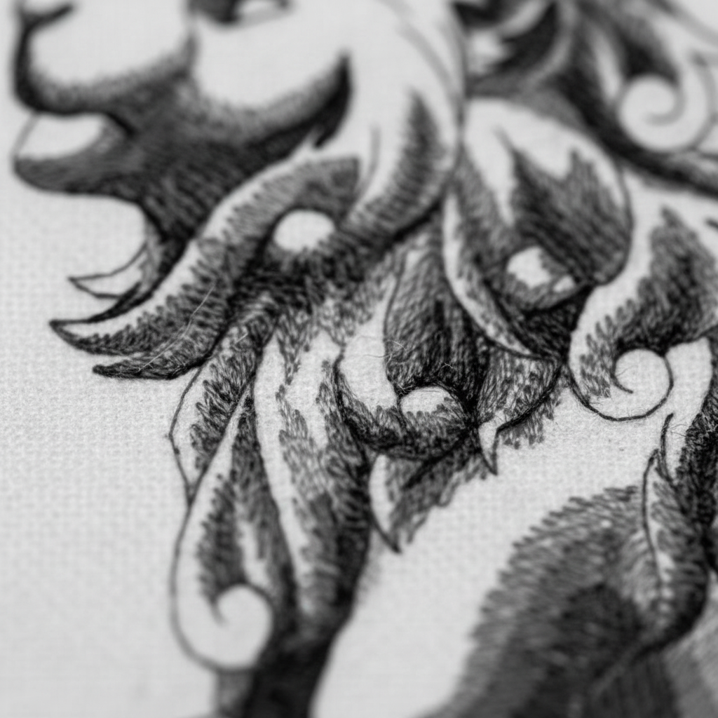 Macro stitching detail