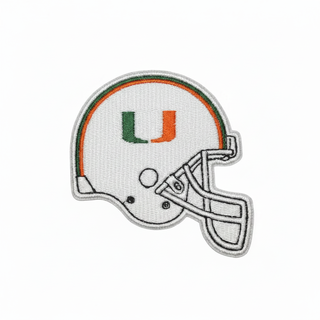 Miami Hurricanes Helmet Embroidered Patch