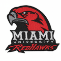 Miami RedHawks Embroidered Patch — Studio White