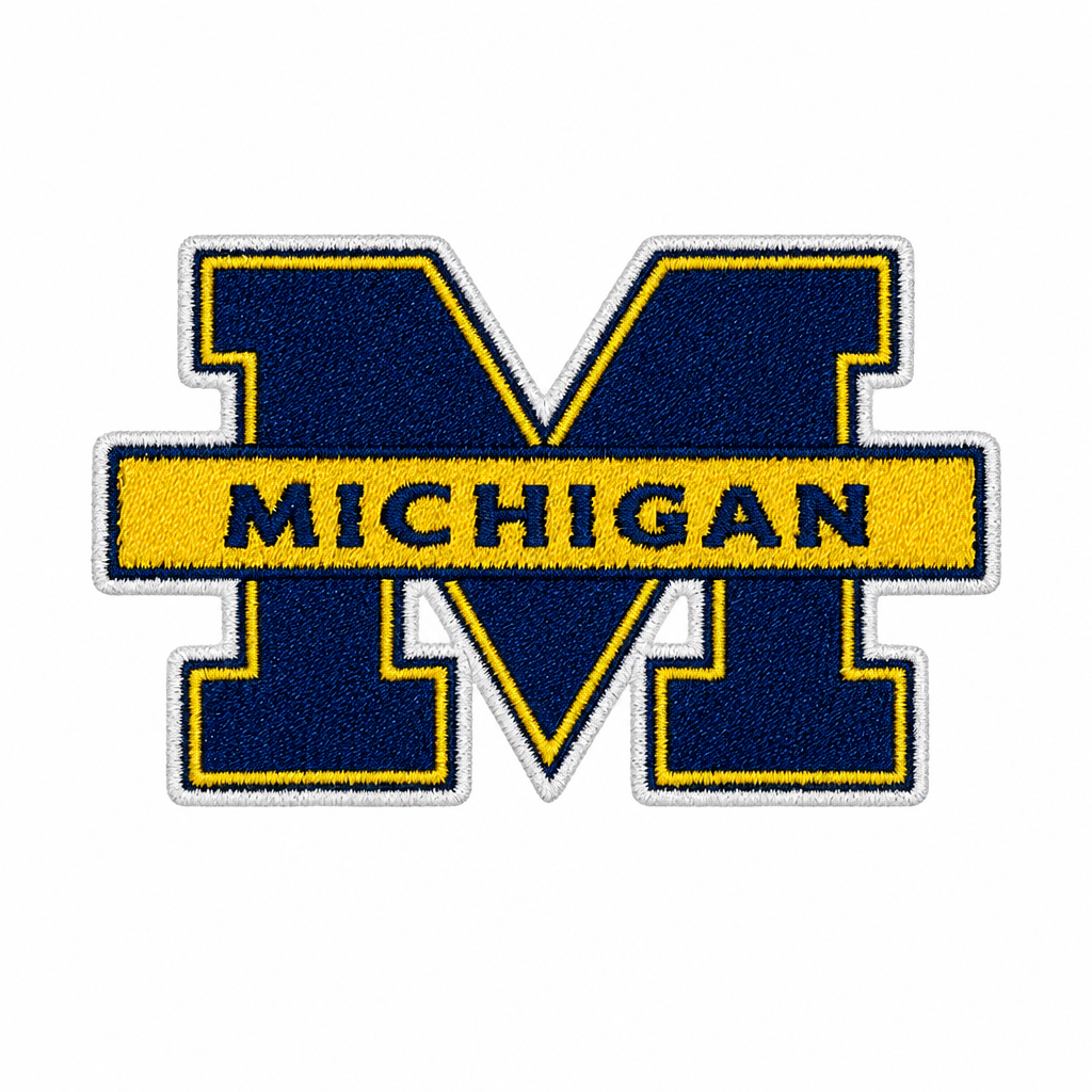 Michigan block M patch cleanup