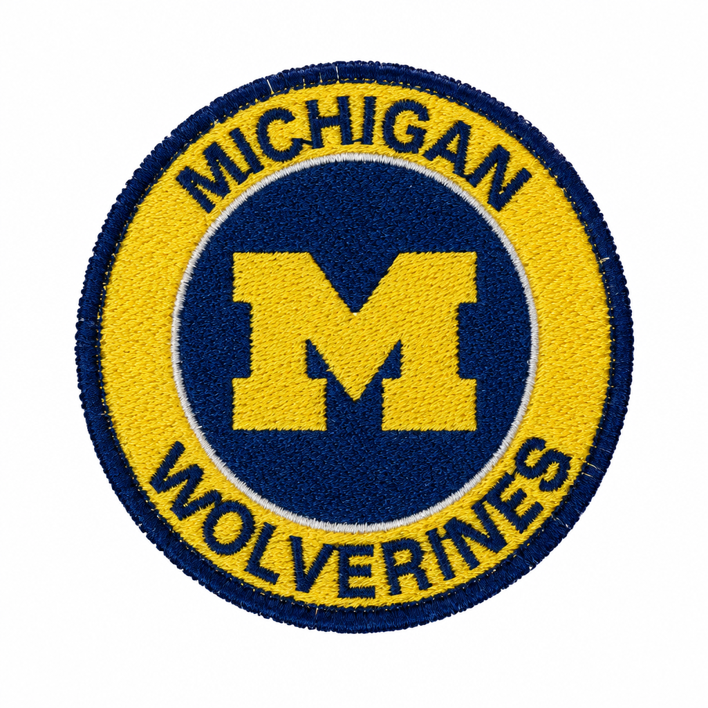 Michigan Wolverines round patch cleanup