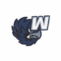 Monmouth Hawks Embroidered Patch — Studio White