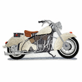 Open Road Classic Motorcycle (6.51" x 3.48") embroidered iron-on patch
