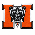 Orange M bear patch