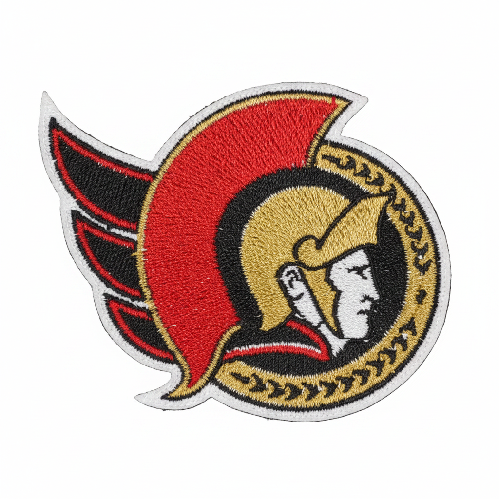 Ottawa Senators Embroidered Patch – White Background Studio Shot
