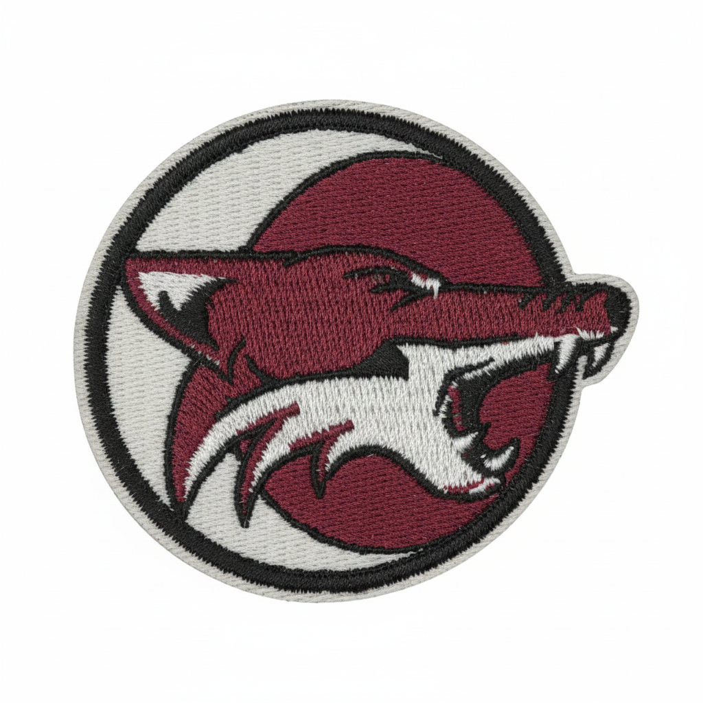 Phoenix Coyotes Throwback Embroidered Patch – White Background