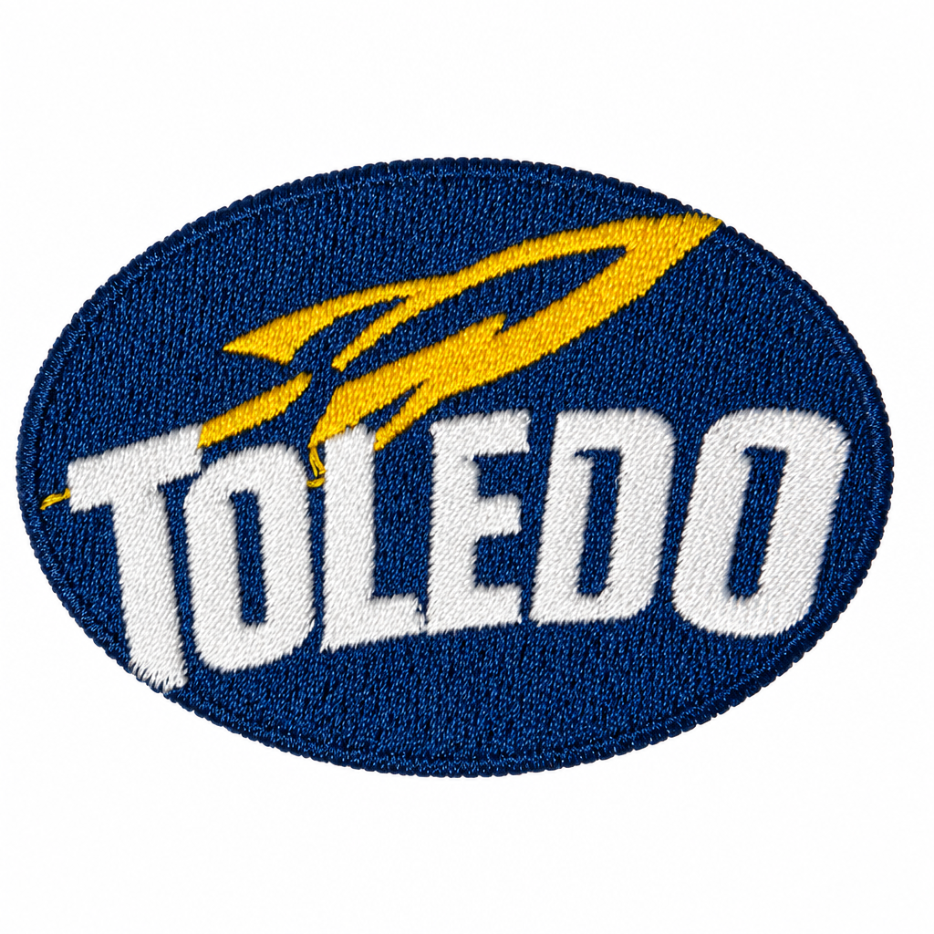 Toledo Rockets Embroidered Patch | Iron-On or Sew-On | College Football Applique for Denim jacket, Game-day backpack & DIY Fashion