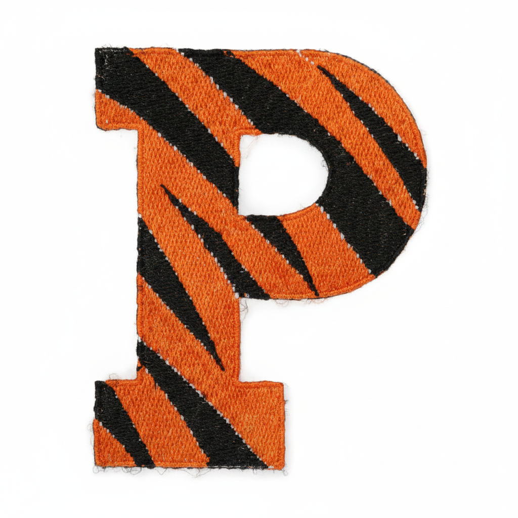 Princeton Tigers Embroidered Patch — Studio White