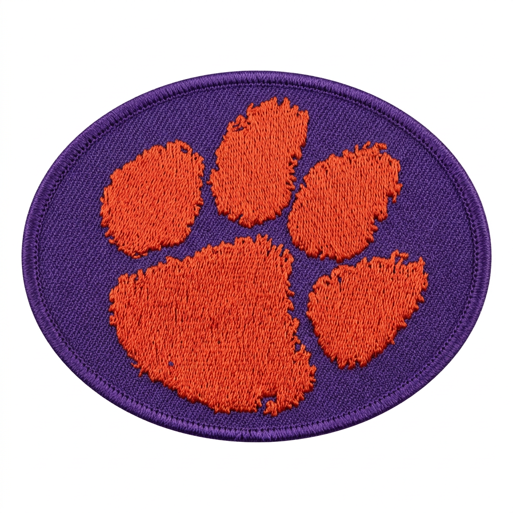 Purple and orange paw patch cleanup