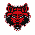 Red-and-black wolf patch image