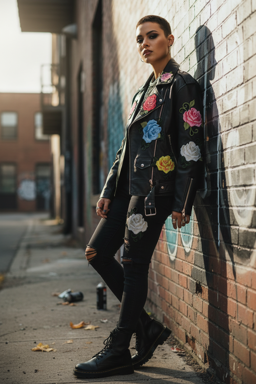 Roses Patches Fashion Lifestyle