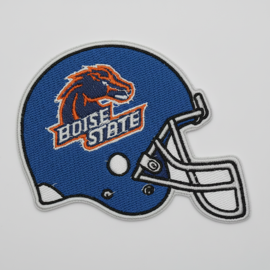 Royal-blue Boise State helmet patch