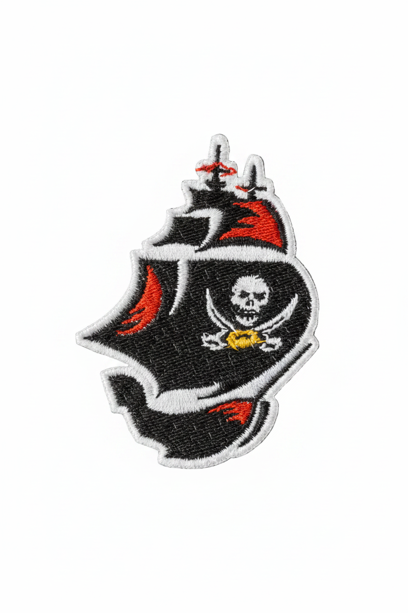 Tampa Bay Buccaneers Classic Pirate Ship Embroidered Patch