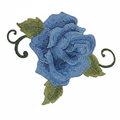 Ultra-high-resolution blue rose patch product photo