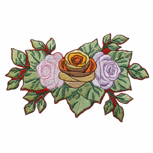 Ultra-high-resolution floral bouquet patch product photo