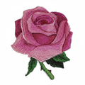 Ultra-high-resolution pink rose patch product photo
