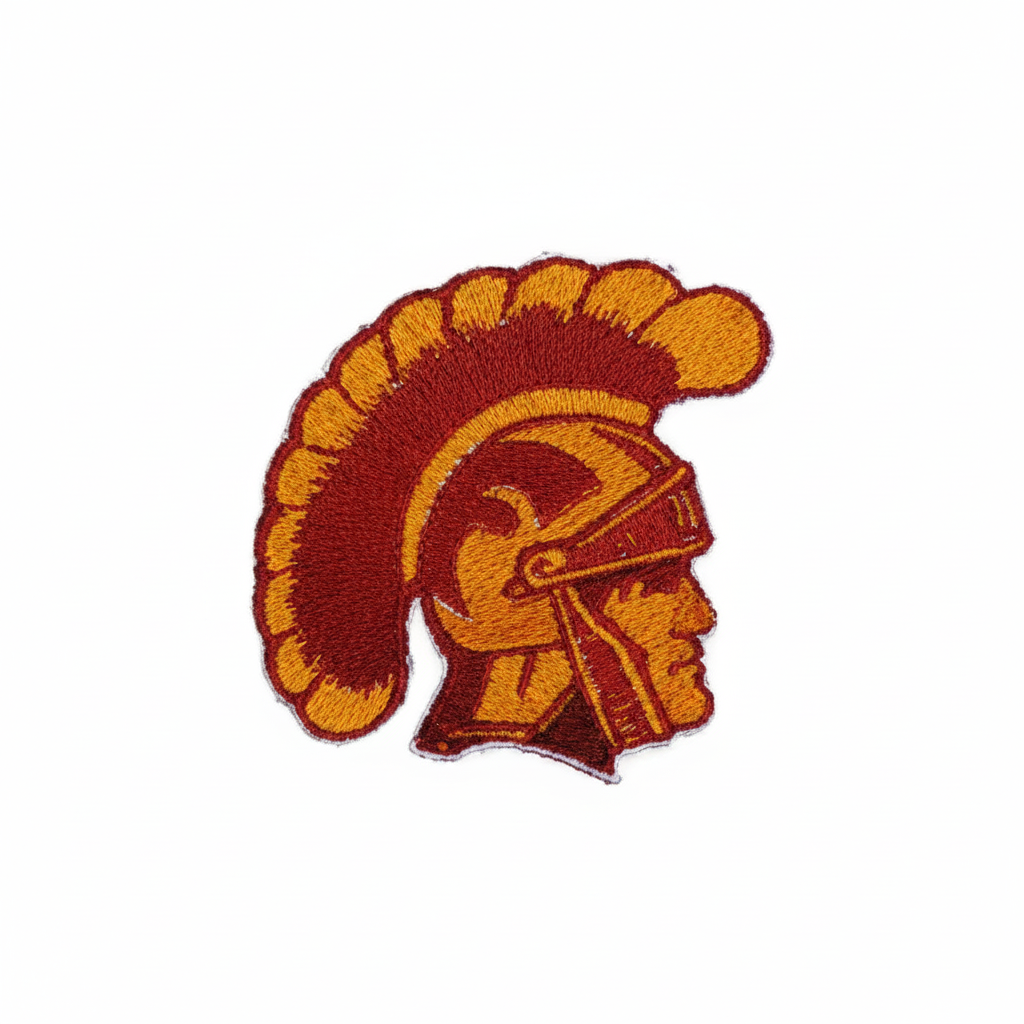 USC Trojans Embroidered Patch — Studio White