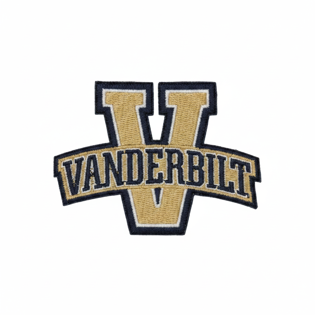 Vanderbilt Commodores Embroidered Patch — Studio White
