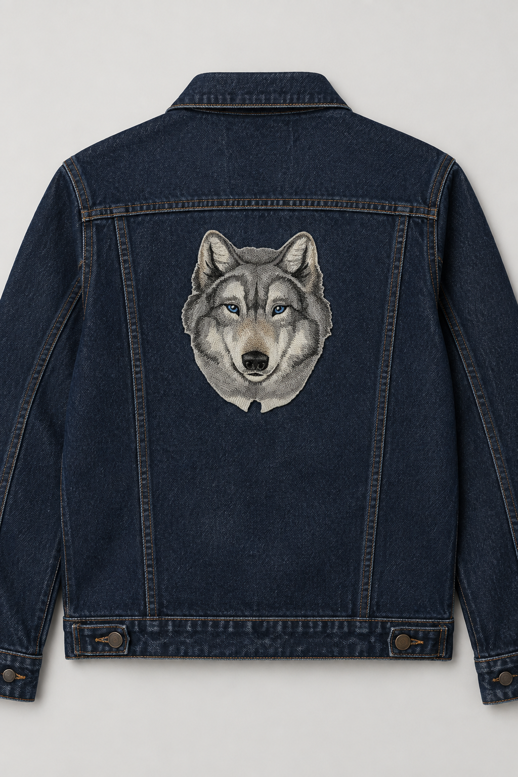 Beyond Vision Animal Striking Wild Wolf Embroidery / [6.8" x 8.9" ] embroidered iron-on patch