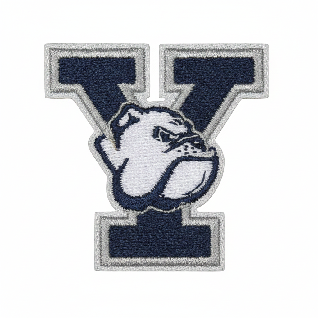 Yale Bulldogs Embroidered Patch — Studio White