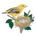 Yellow bird and nest product image